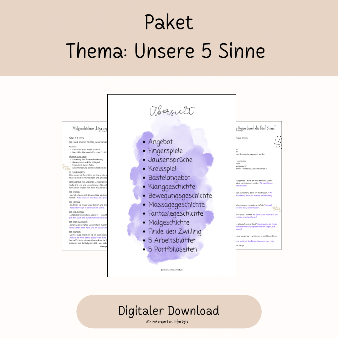 Paket Thema: Unsere 5 Sinne