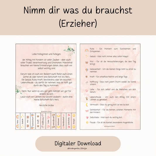 Nimm dir was du brauchst (Erzieher)