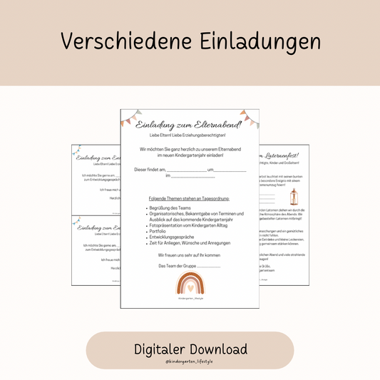 Verschiedene Einladungen