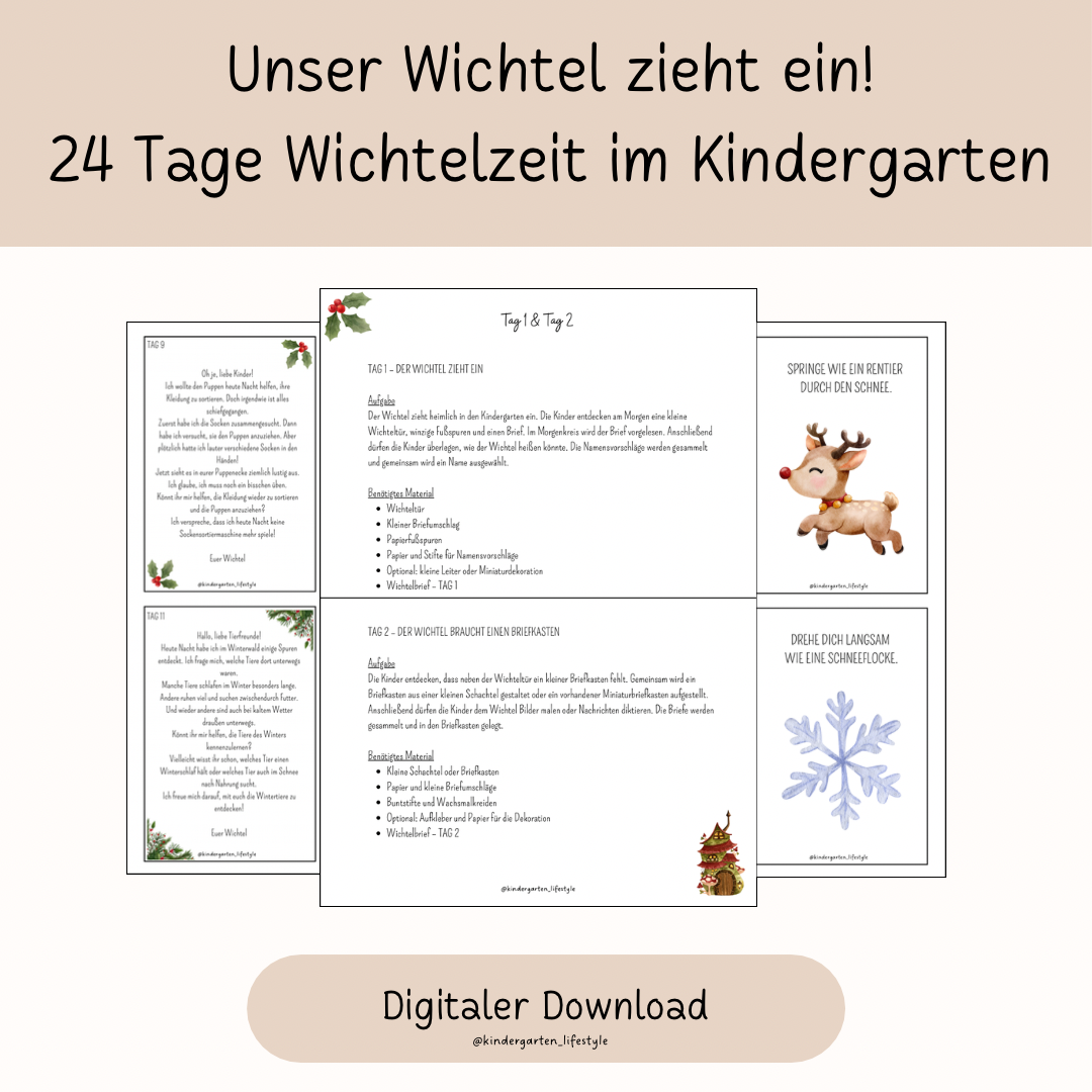 Unser Wichtel zieht ein! 24 Tage Wichtelzeit im Kindergarten