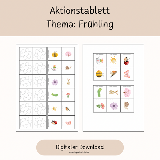 Aktionstablett Thema: Frühling