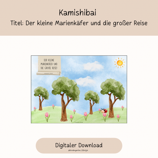 Kamishibai Titel: Der kleine Marienkäfer und die große Reise