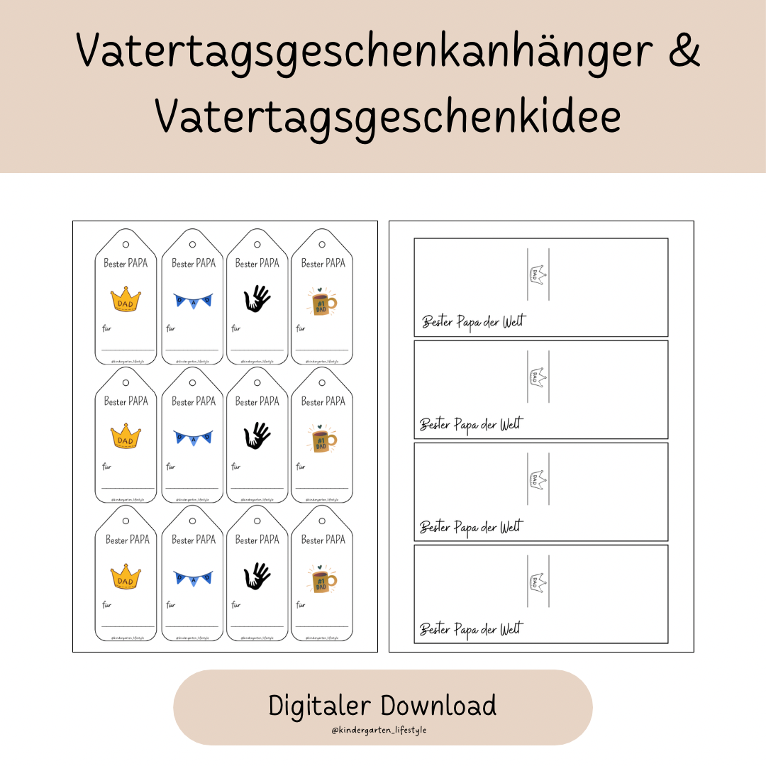 Vatertagsgeschenkanhänger & Vatertagsgeschenkidee