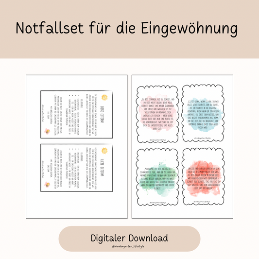 Notfallset für die Eingewöhnung