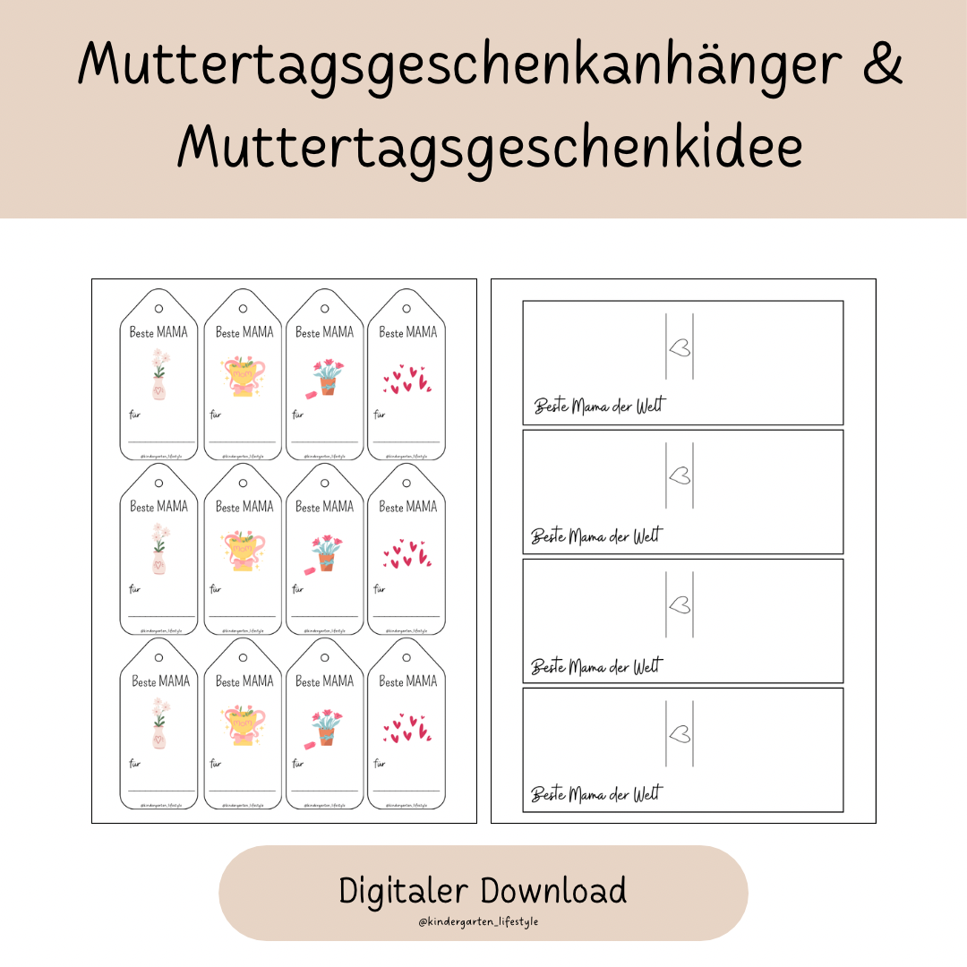 Muttertagsgeschenkanhänger & Muttertagsgeschenkidee