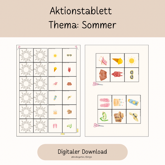 Aktionstablett Thema: Sommer