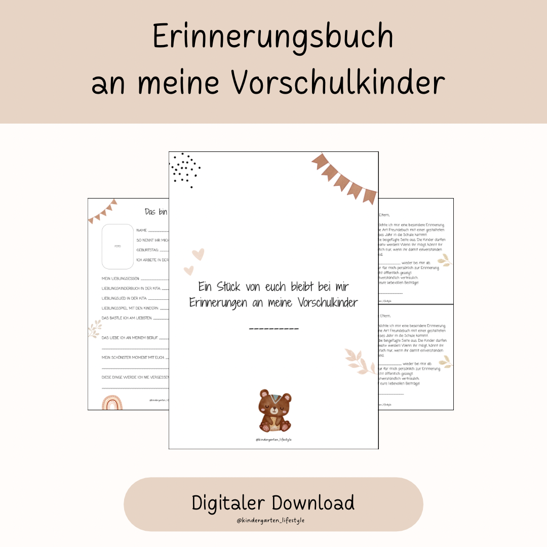 Erinnerungsbuch an meine Vorschulkinder