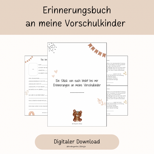 Erinnerungsbuch an meine Vorschulkinder