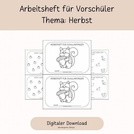 Arbeitsheft für Vorschüler Thema: Herbst