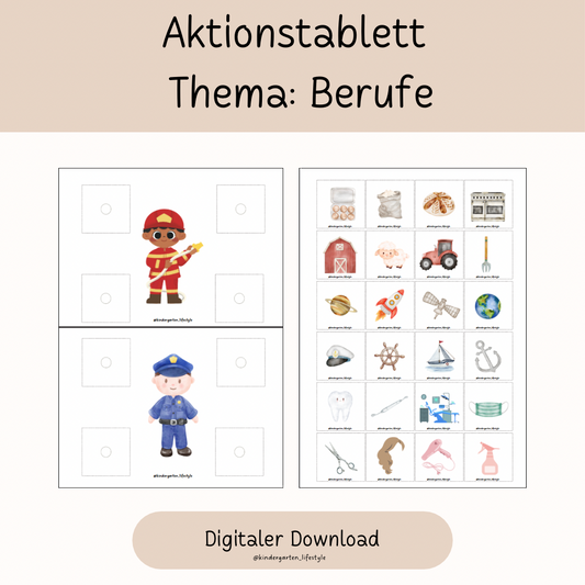 Aktionstablett Thema: Berufe