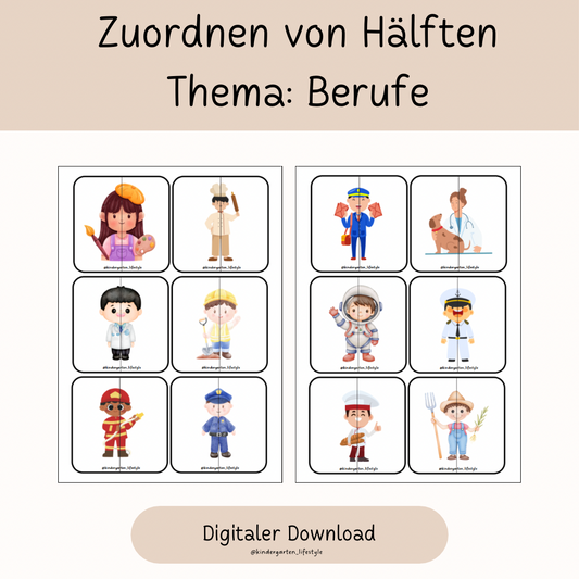 Zuordnen von Hälften Thema: Berufe