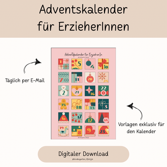 Digitaler Adventskalender für ErzieherInnen – 24 Tage voller Ideen & Vorlagen