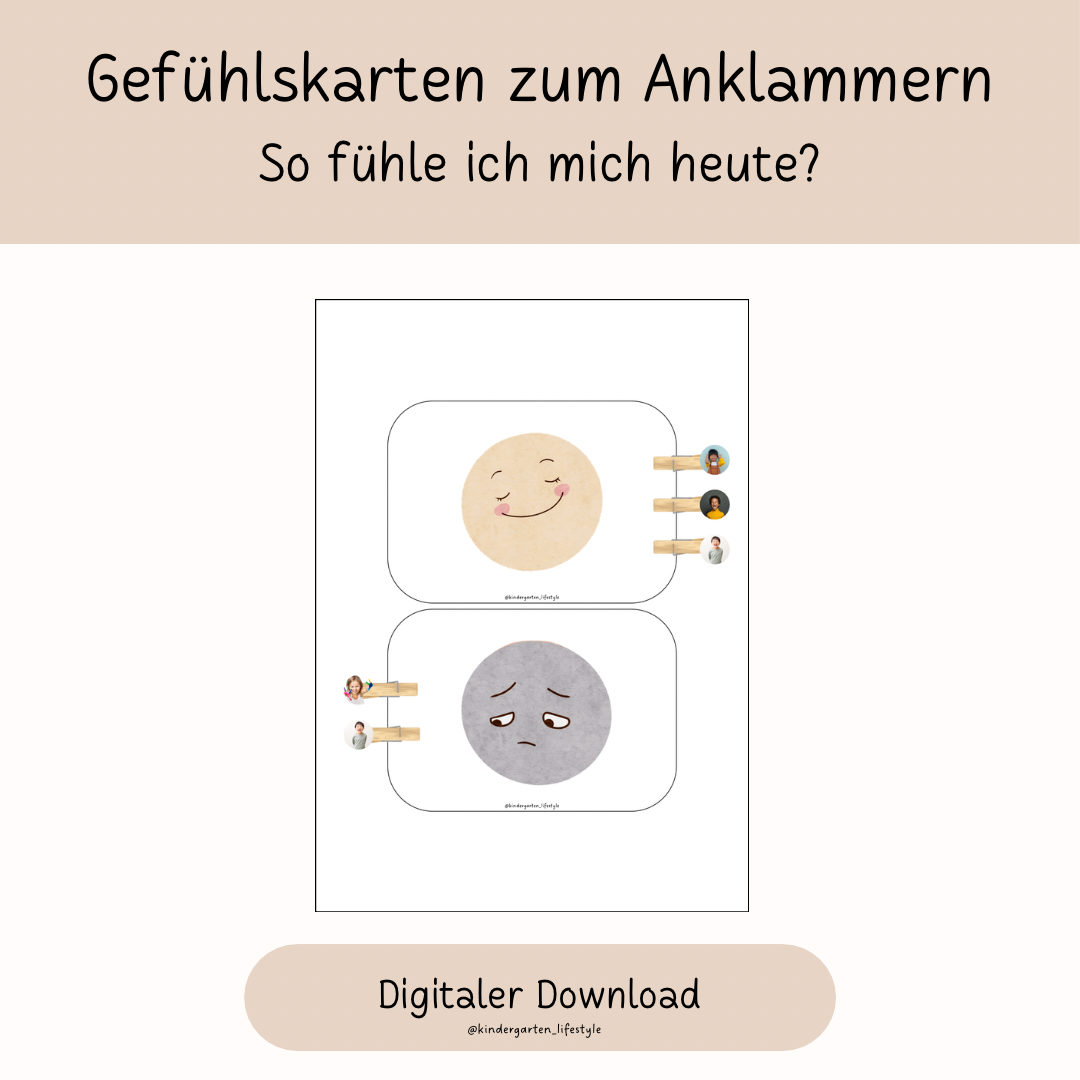 Gefühlskarten zum Anklammern (So fühle ich mich heute?)