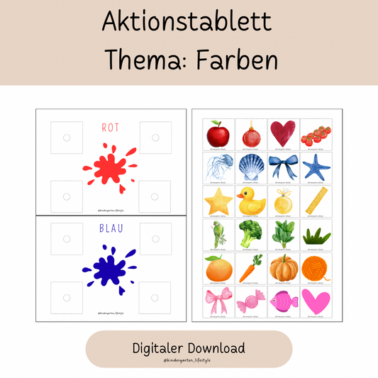 Aktionstablett Thema: Farben