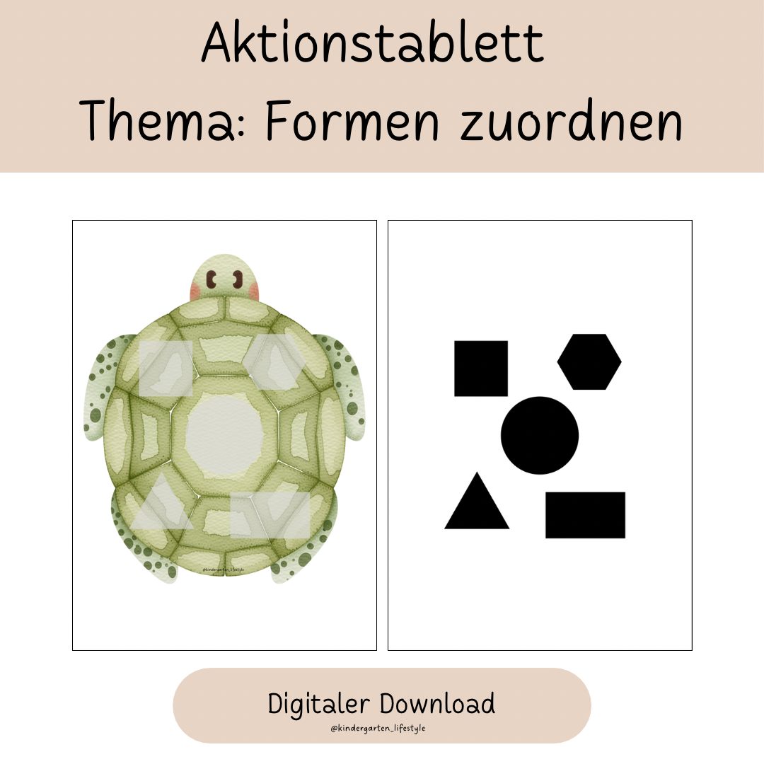 Aktionstablett Thema: Formen zuordnen