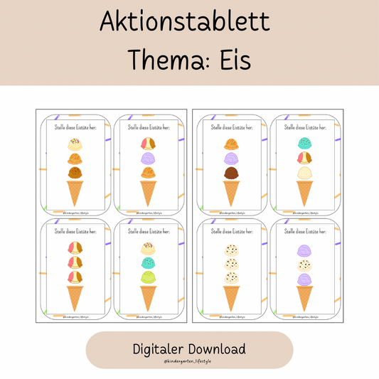 Aktionstablett Thema: Eis
