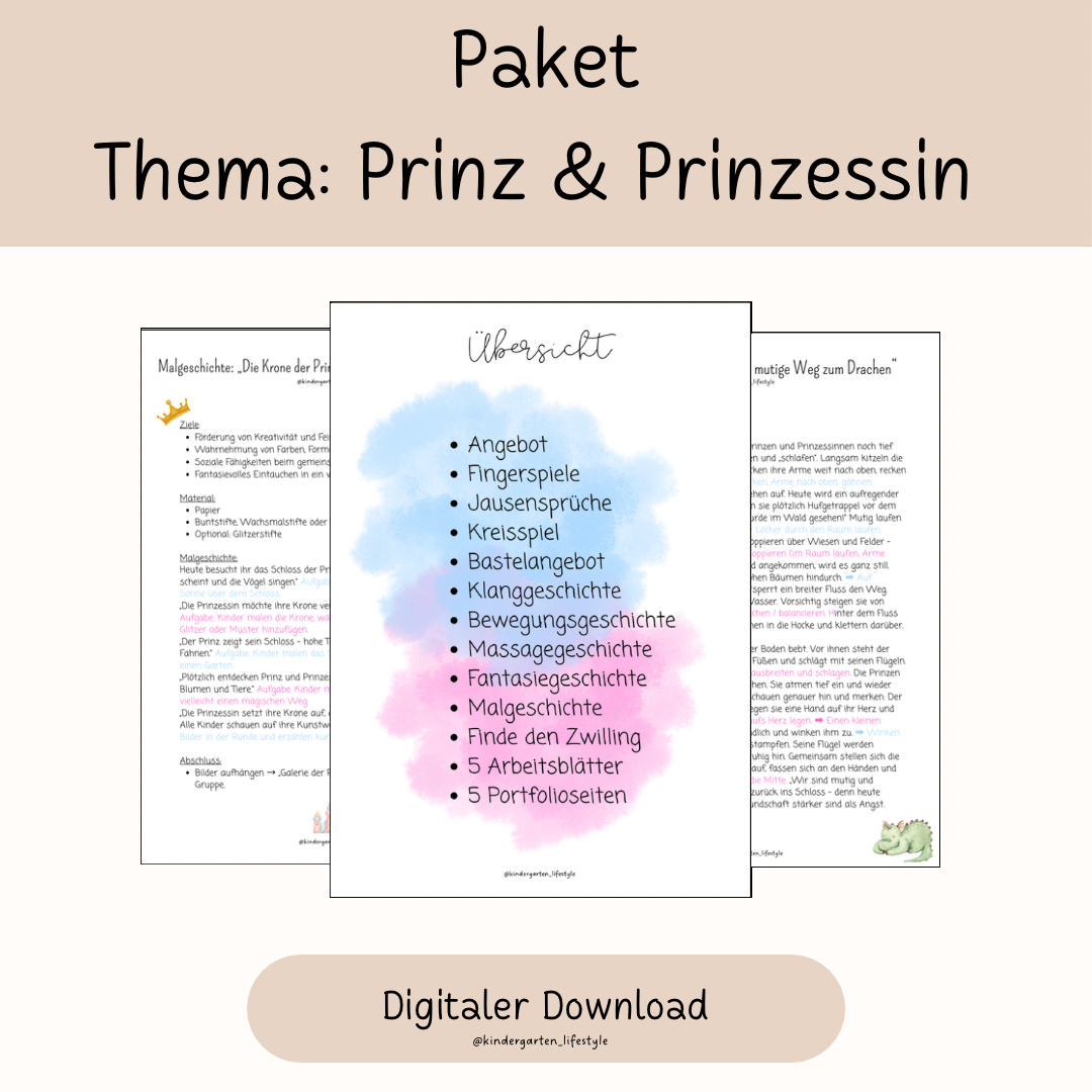 Paket Thema: Prinz & Prinzessin