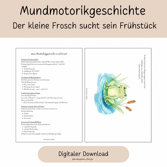 Mundmotorikgeschichte Der Frosch sucht sein Früchstück