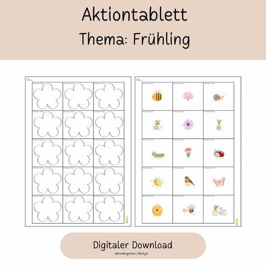Aktionstablett Thema: Frühling