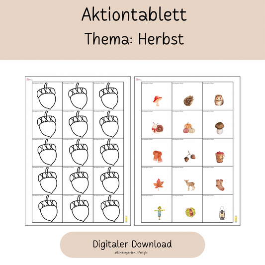 Aktionstablett Thema: Herbst