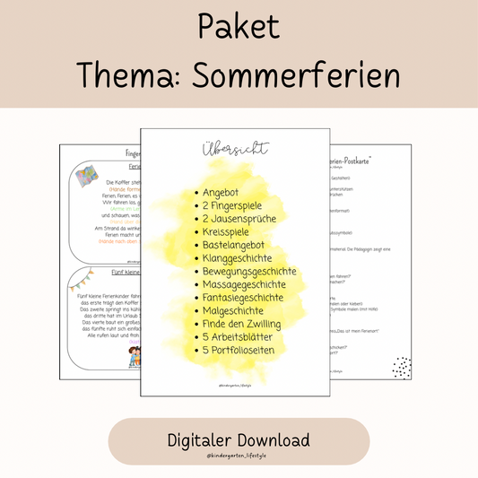 Paket Thema: Sommerferien
