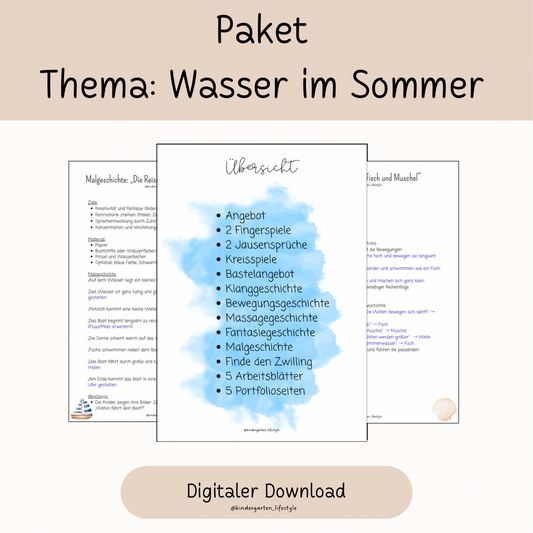 Paket Thema: Wasser im Sommer