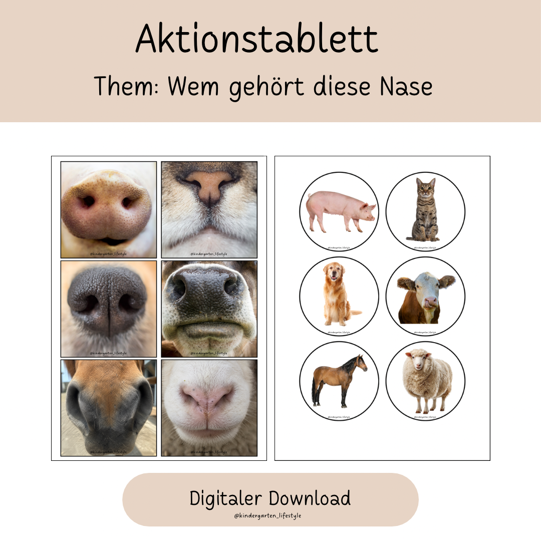 Aktionstablett „Wem gehört diese Nase?“