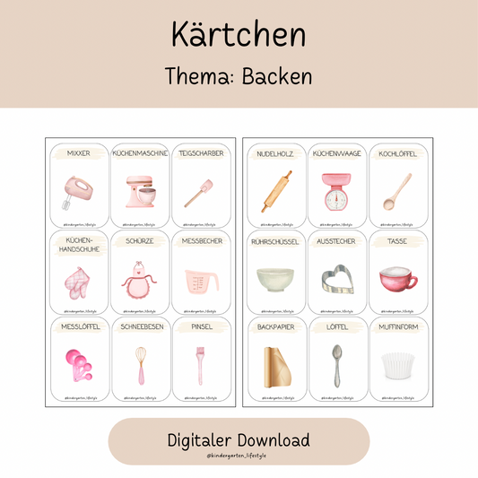Kärtchen Thema: Backen