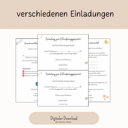Verschiedene Einladungen
