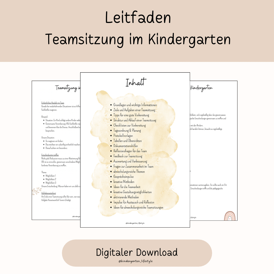 Leitfaden Teamsitzung im Kindergarten