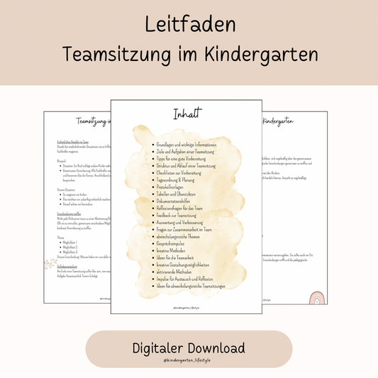 Leitfaden Teamsitzung im Kindergarten